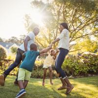 Family in Yard