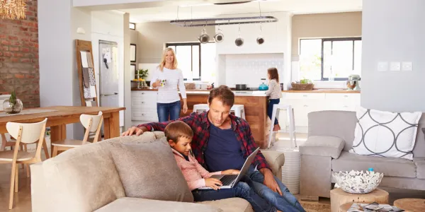 family in room