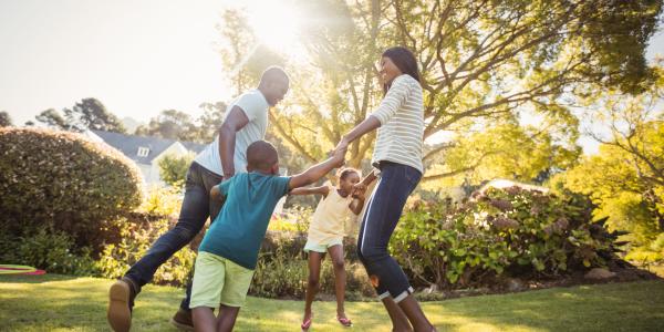 Family in Yard